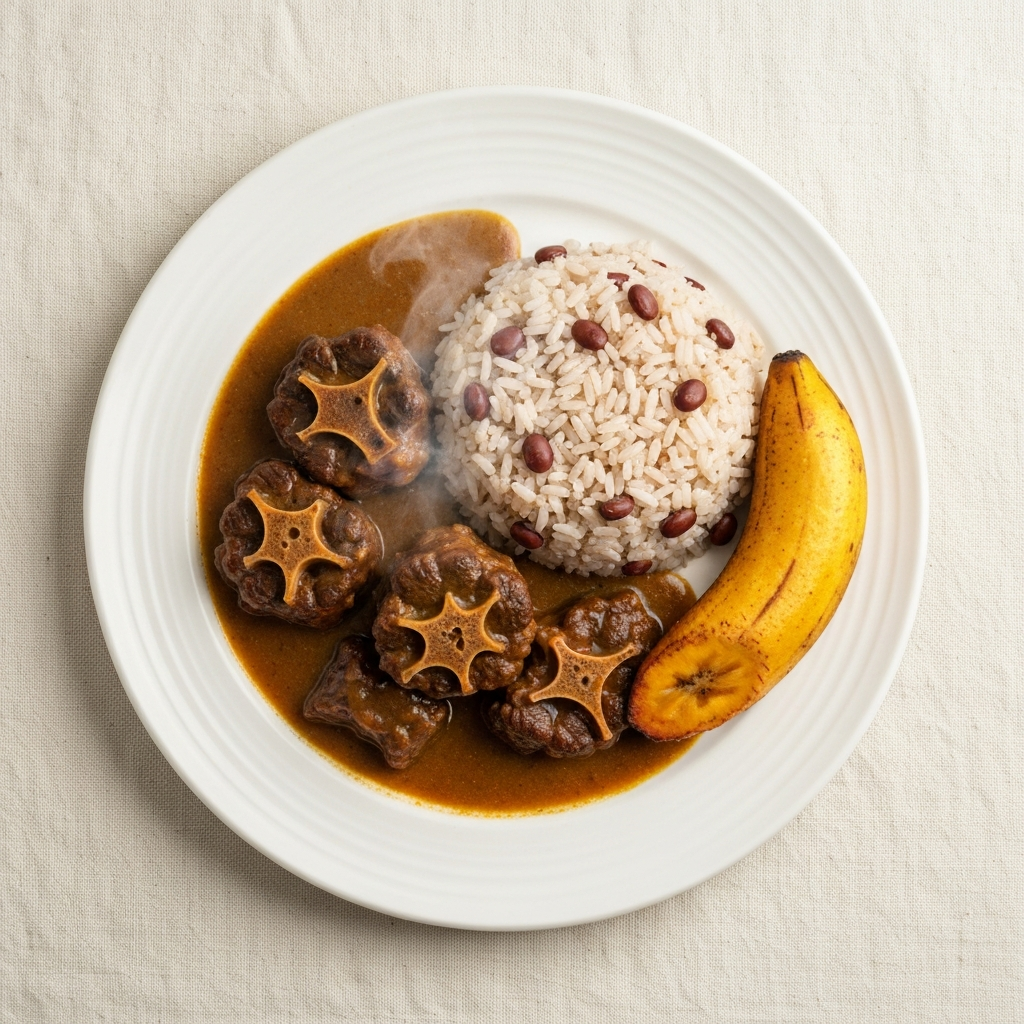 AI-generated Caribbean oxtail stew